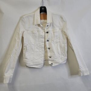 Acne Studios x Bla Konst  fitted  cropped white denim Jacket